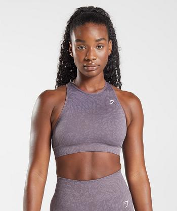 Gymshark Adapt Animal Seamless Sport Bh Dam Lila | SE 2825QMA